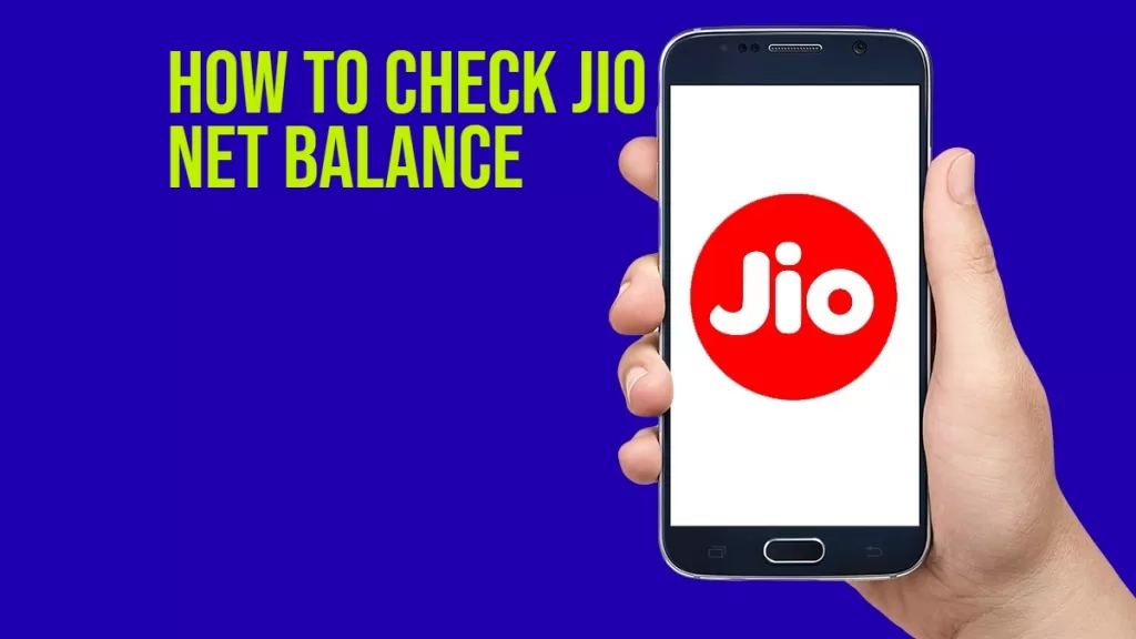 how to check jio net balance